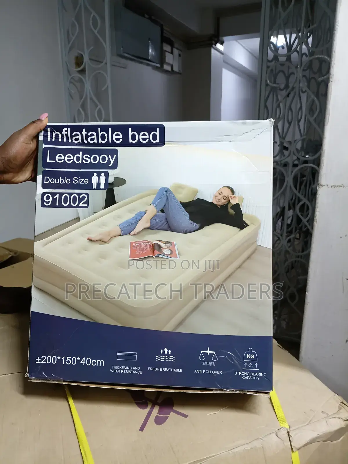 Portable Double Air Mattress for Home Camping