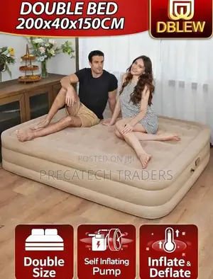 Portable Double Air Mattress for Home Camping