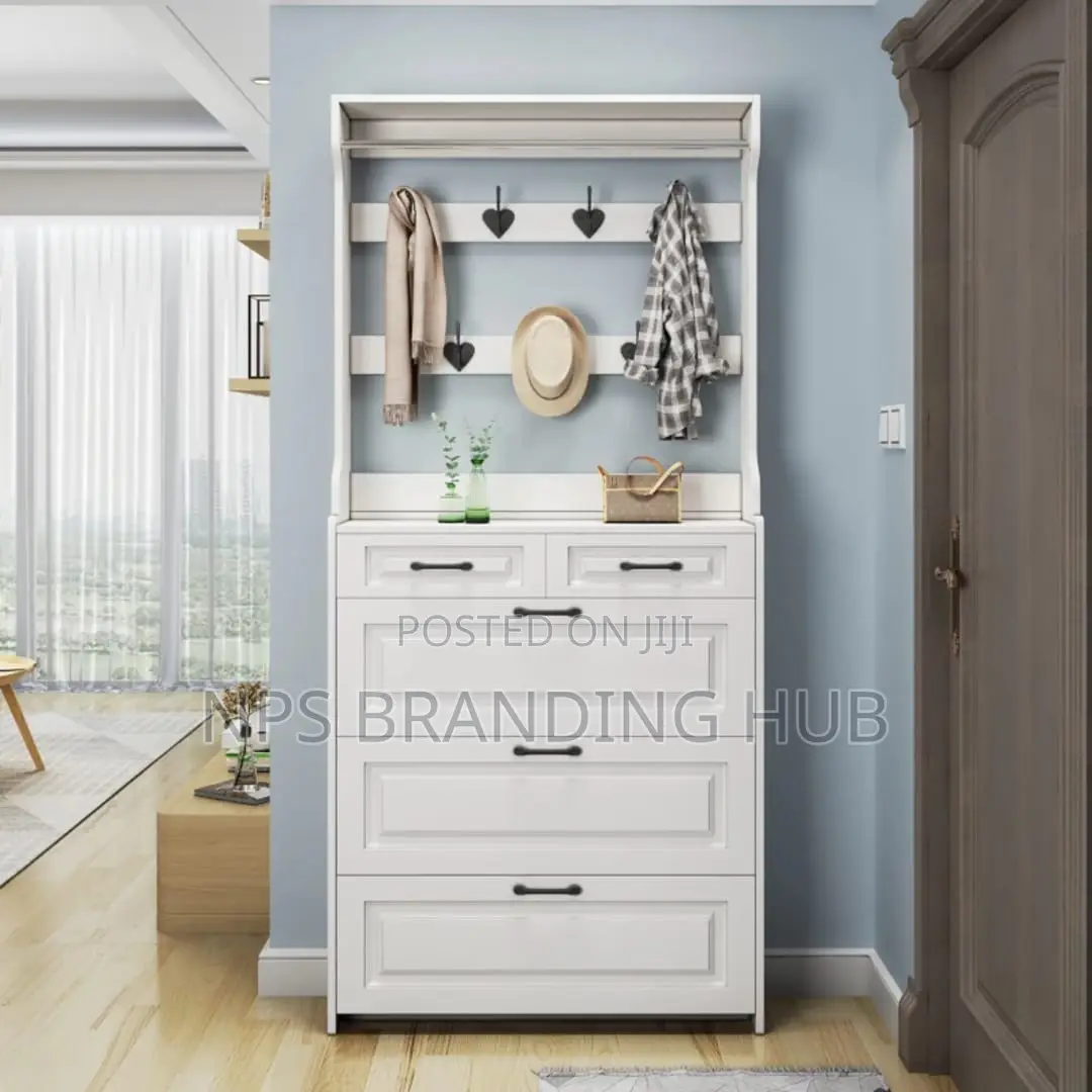 Multi-Function Hallway Shoe Cabinet With Coat Rack(el,b