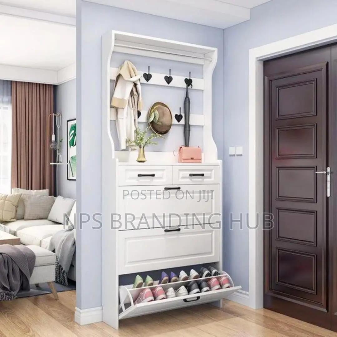 Multi-Function Hallway Shoe Cabinet With Coat Rack(el,b