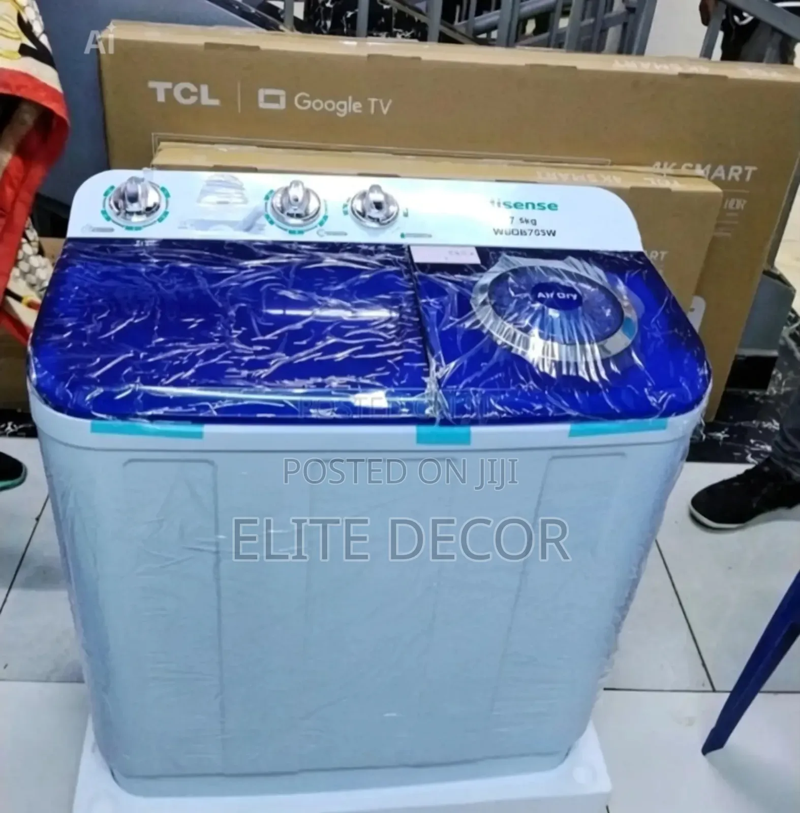 Hisense 7.5KG Twin Tub Washing Machine – Semi-Automatic Washer
