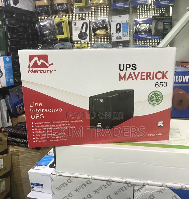 Mercury 650VA UPS With AVR 2 Outlets 390W Backup