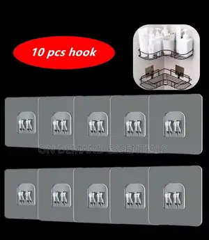 Clear Self Adhesive Hooks 10pcs