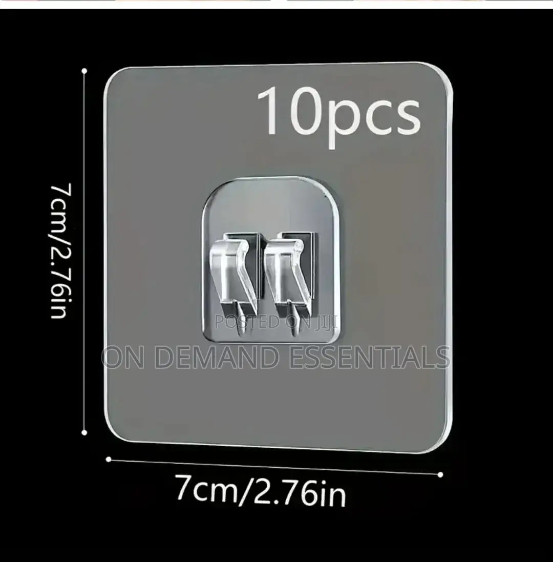 Clear Self Adhesive Hooks 10pcs