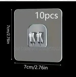 Clear Self Adhesive Hooks 10pcs