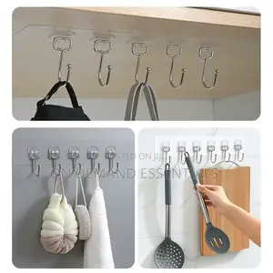 Strong Self Adhesive Wall Hanger With 6 Hooks