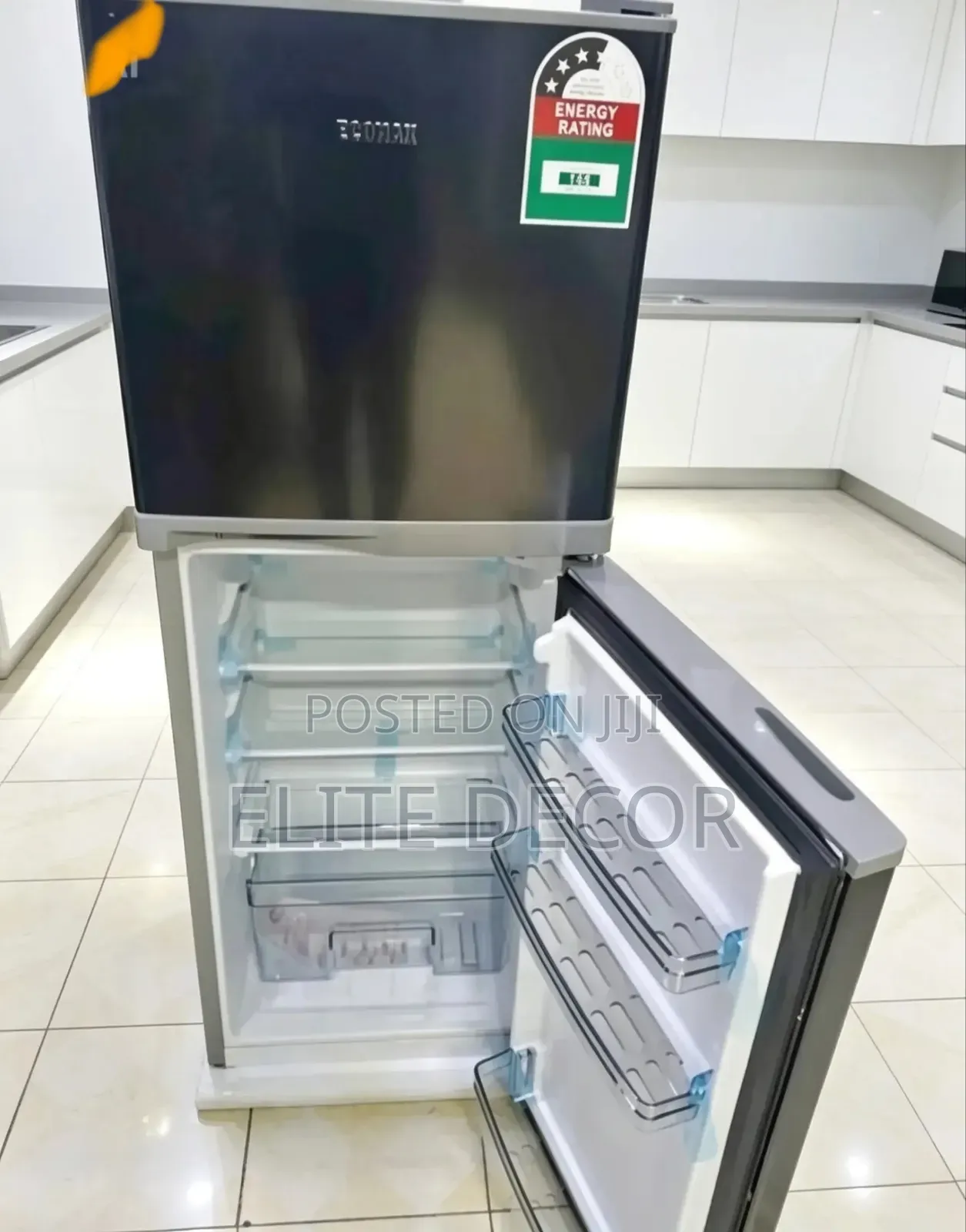 Ecomax 230L Double Door Refrigerator – Dark Silver | Energy