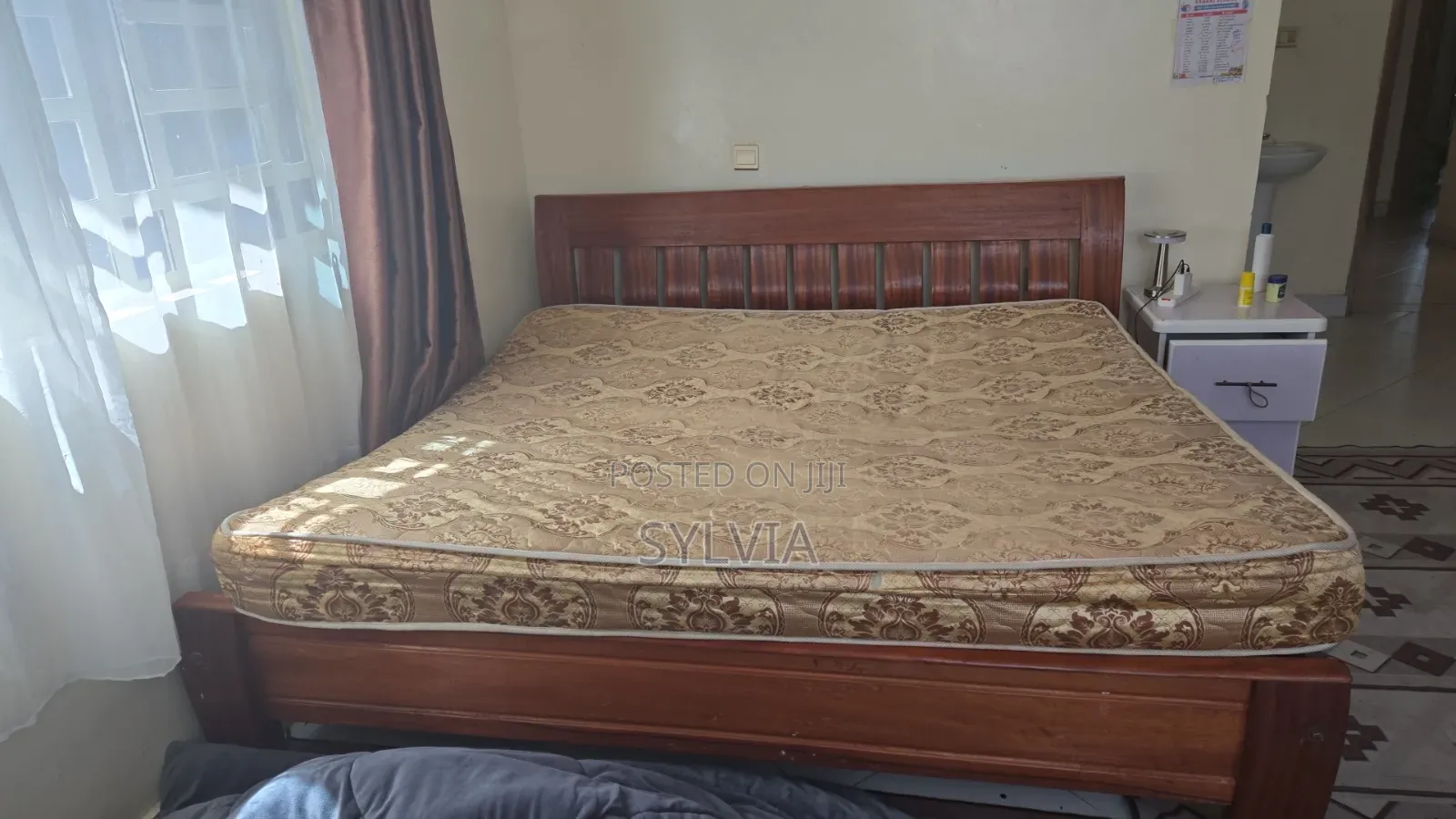 6 by 6 Bed and Mattress