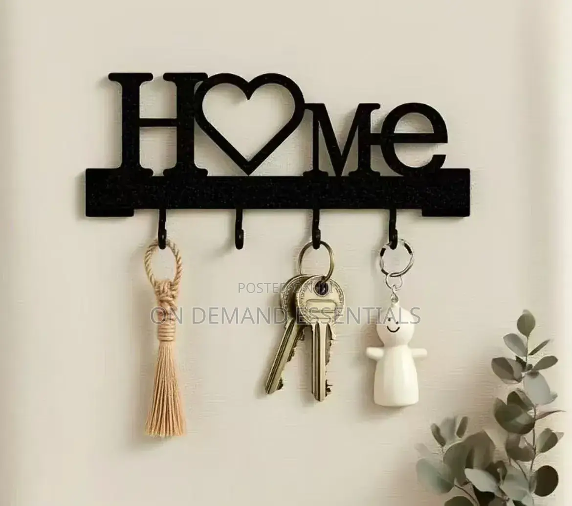 Wall Mounted Home Love Shape Key Holder Rack