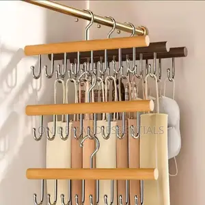 New Wooden Plank Multipurpose 8 Hook Hanger