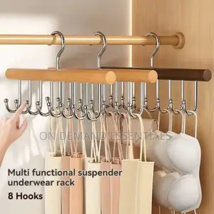 New Wooden Plank Multipurpose 8 Hook Hanger