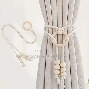 2pcs Natural Cotton Rope Curtain Tiebacks Boho Style