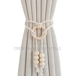 2pcs Natural Cotton Rope Curtain Tiebacks Boho Style