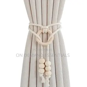 2pcs Natural Cotton Rope Curtain Tiebacks Boho Style