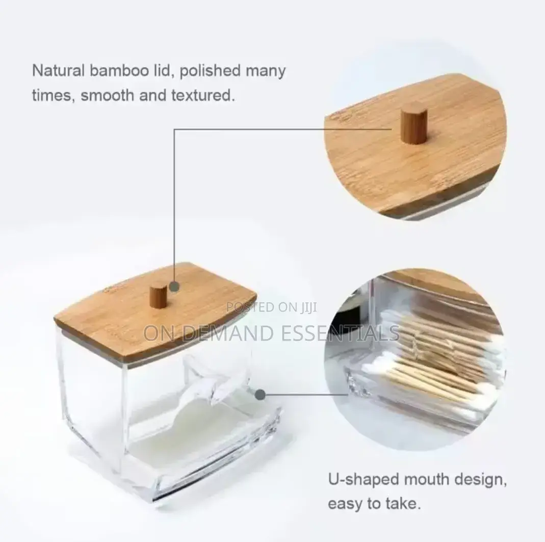 Cotton Swab Dispenser Make-Up Storage Organizer