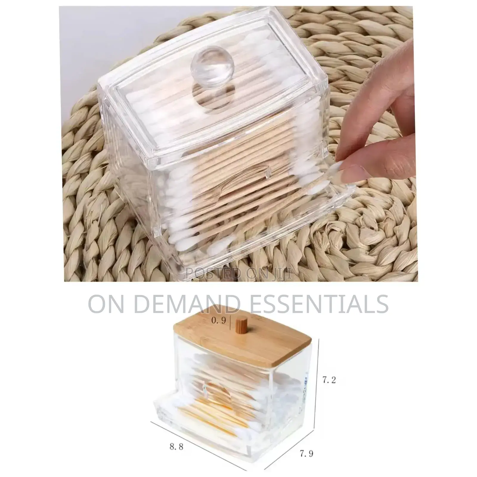 Cotton Swab Dispenser Make-Up Storage Organizer