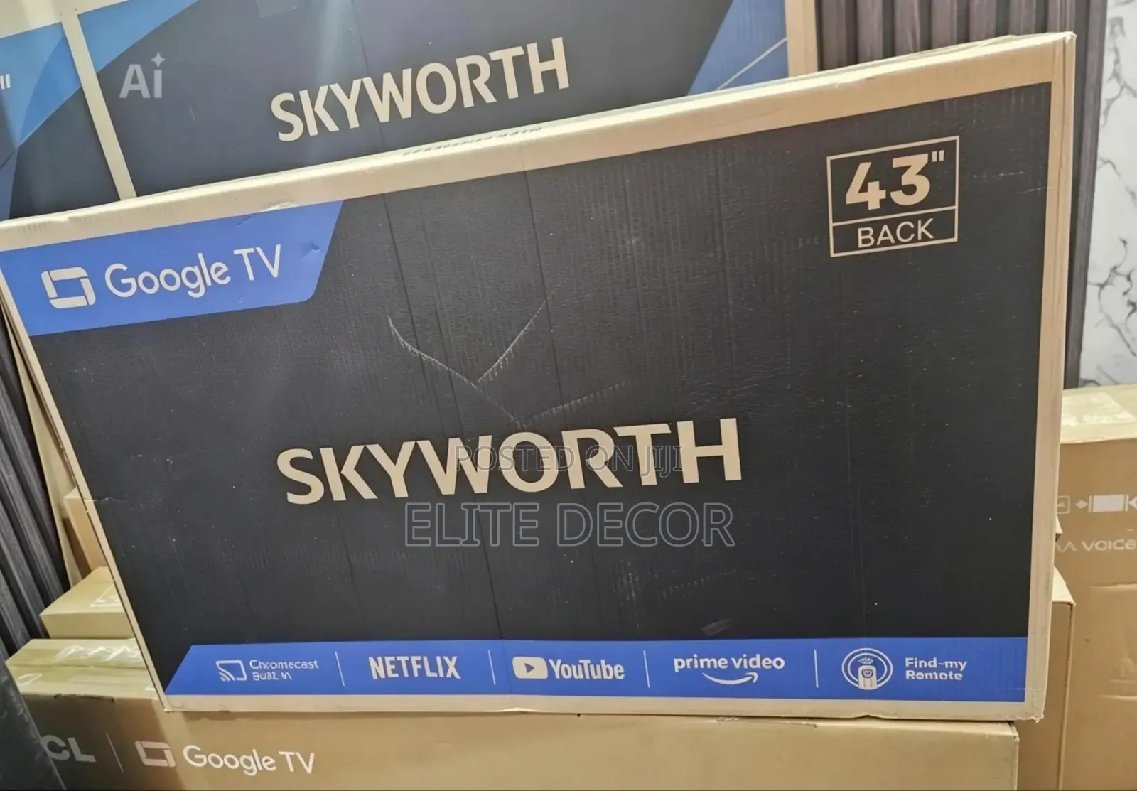 Skyworth 43-Inch UHD Google Smart TV – HDR10, Voice Control