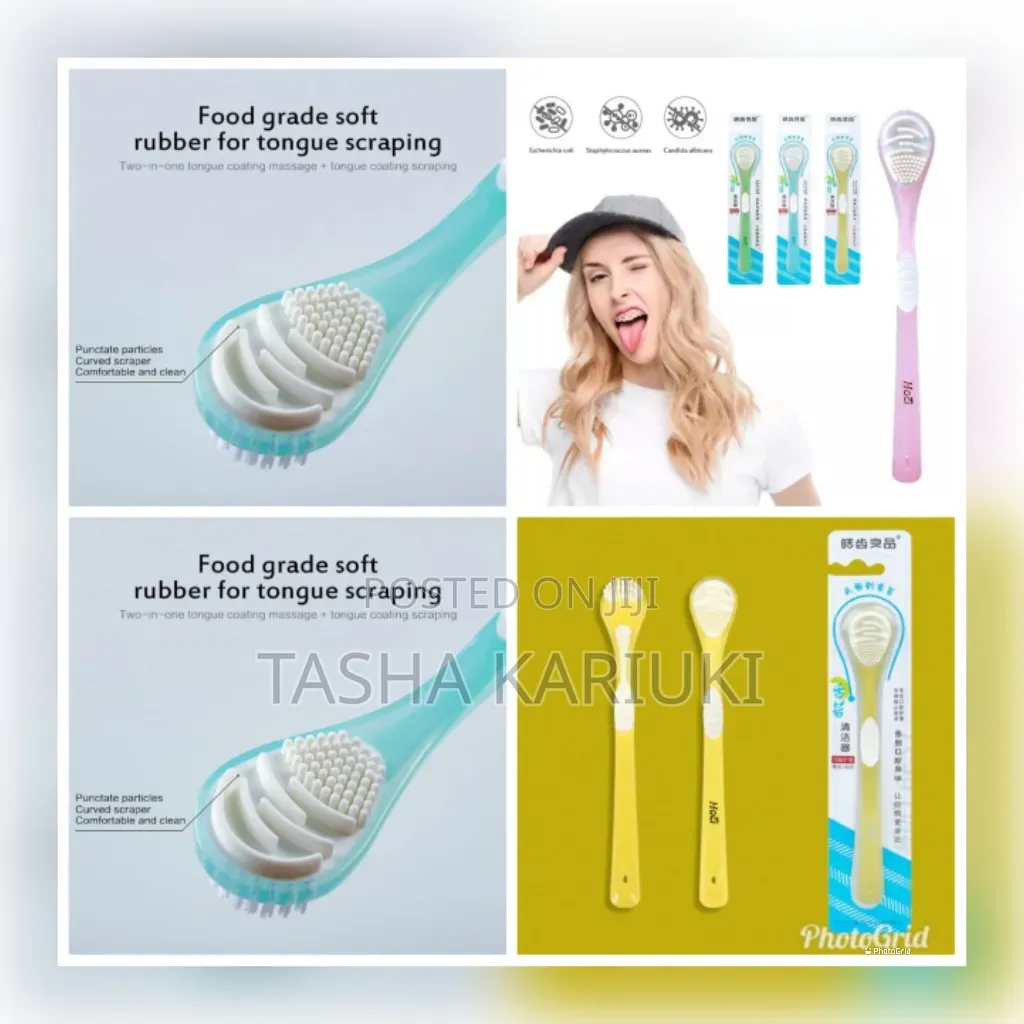 *Double Sided Silicone Tongue Cleaner