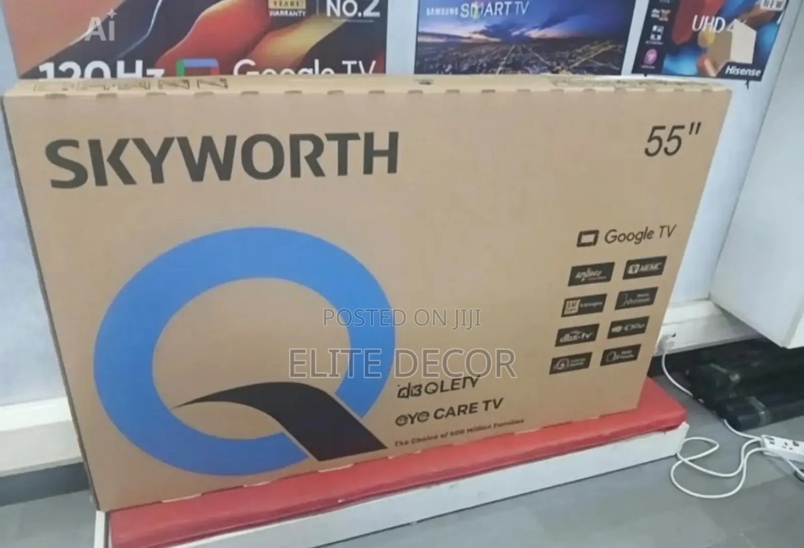 Skyworth 55 Inch UHD Smart Google TV | Frameless Design | Netflix