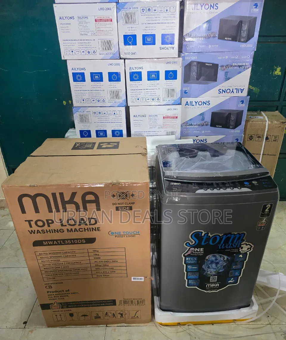 MIKA 10KG Fully Automatic Top Load Washing Machine