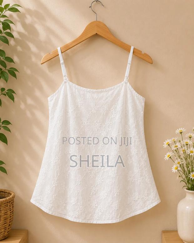 White Embroidered Camisole Top - thumbnail 2