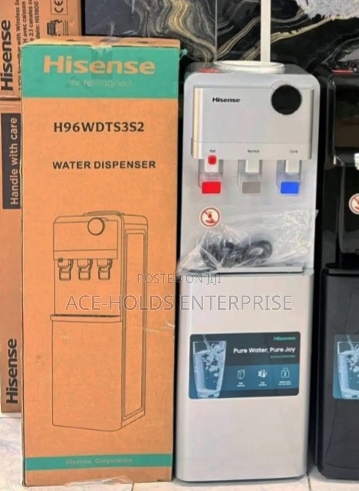 Hisense Silver/ Black 3 Taps Hot, Normal Cold Dispenser - Compressor