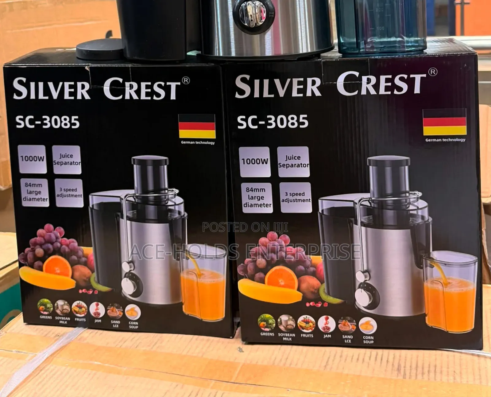 1000watts Silvercrest Juice Extractor - 3 Speed Adjustment (Stainless)