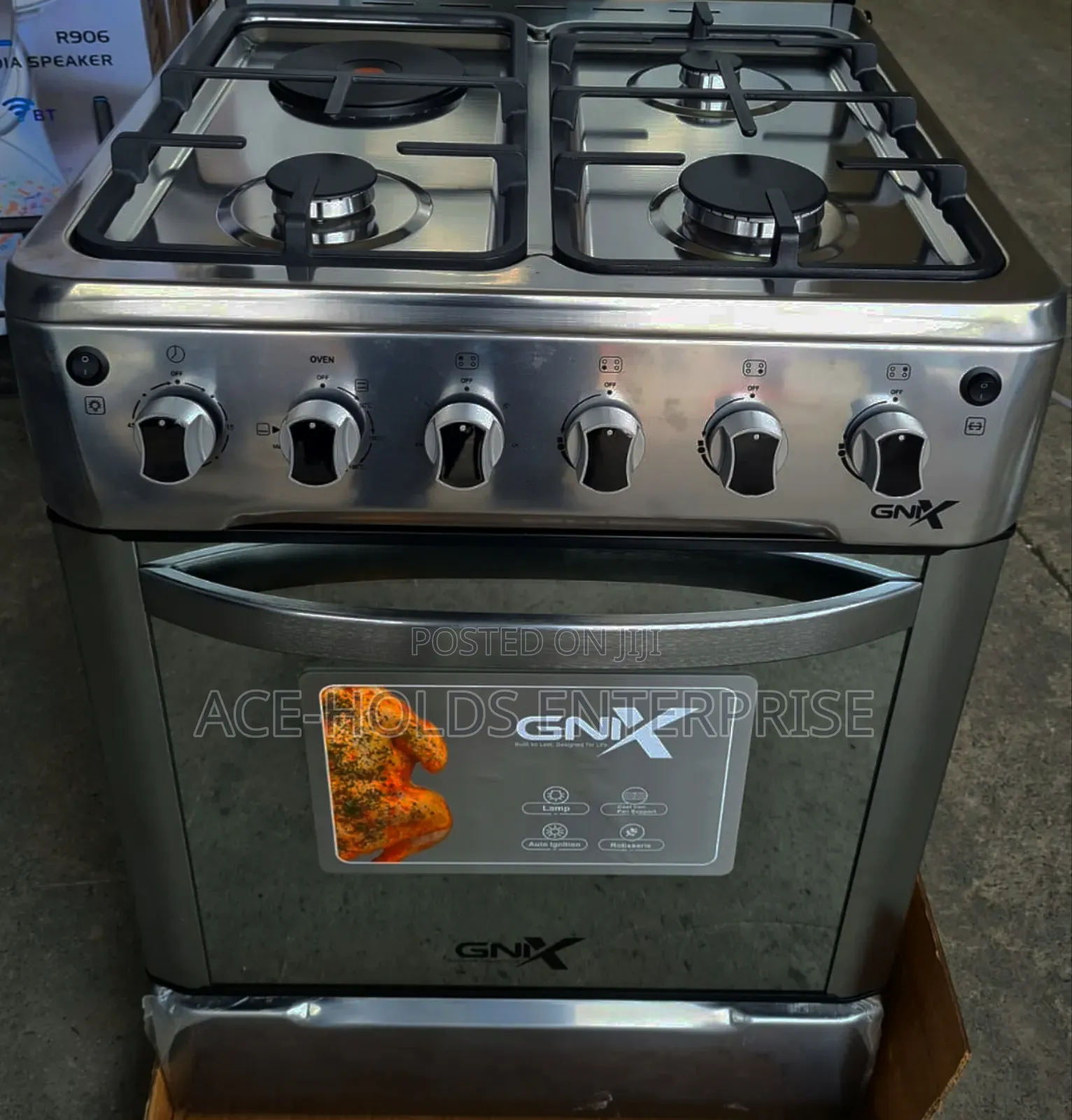 Gnix 3+1 60*60 Standing Gas Cooker With Electric Oven 
- Cast Iron