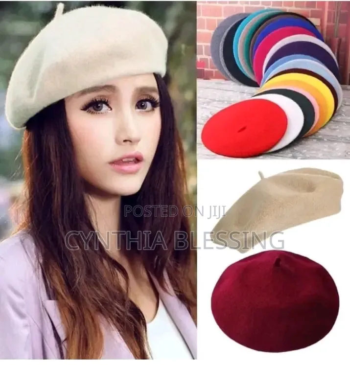 Beret Hats_white