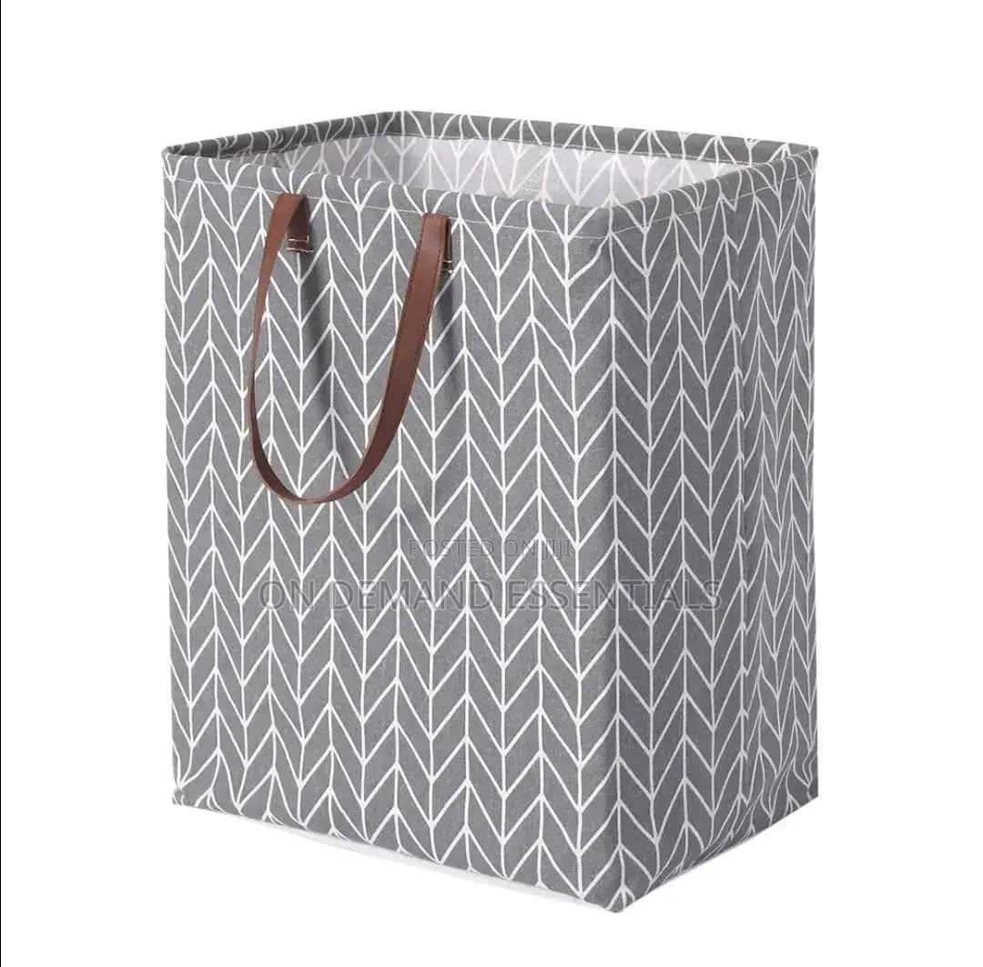 Fabric Laundry Basket Stacking Storage Bins With Handles