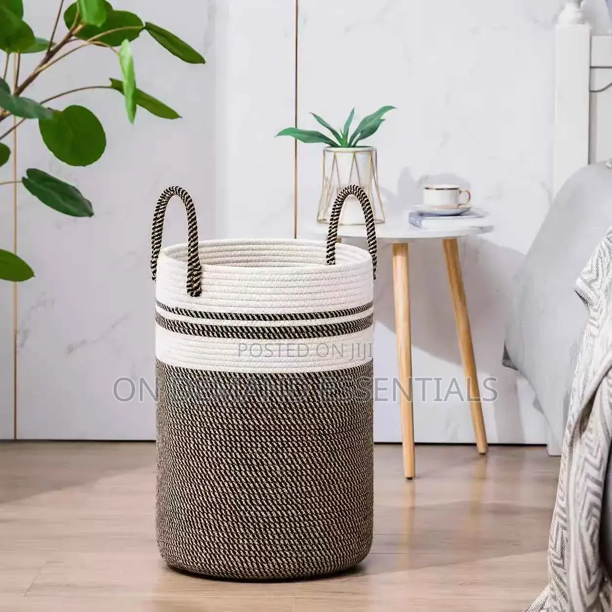 Cotton Rope Basket Large Storage Basket With Handles