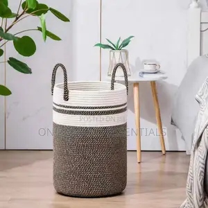 Cotton Rope Basket Large Storage Basket With Handles