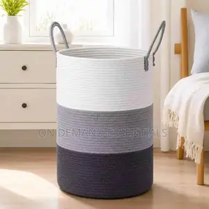 Cotton Rope Basket Large Storage Basket With Handles