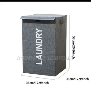 Large Capacity Foldable Laundry Basket With Lid and Handles