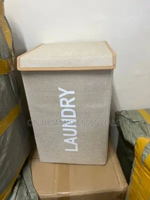 Large Capacity Foldable Laundry Basket With Lid and Handles