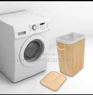 Large Capacity Foldable Bamboo Laundry Basket