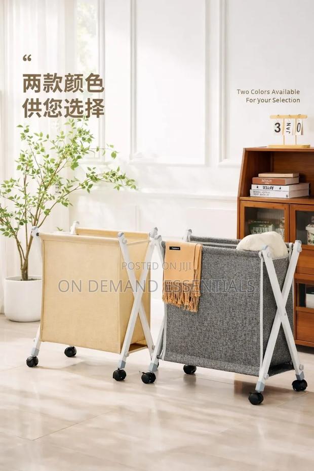 Laundry Basket With Stand Wheels - thumbnail 2