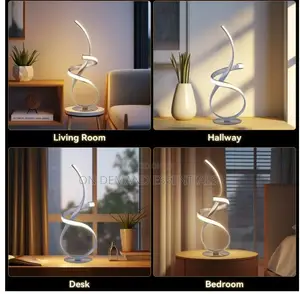 Gold Ribbon LED Table LampGold Twisted Frame With LED stripsWarm
