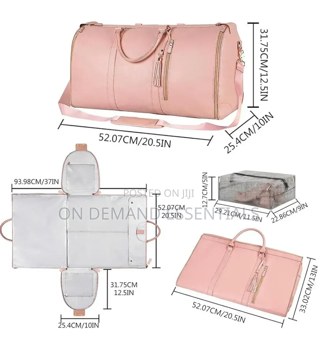 Convertible Duffle Bags for 2 in 1 Foldable PU Leather Garment Bags