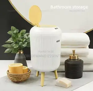Smart Trash Can Automatic Flip Cover Simple White