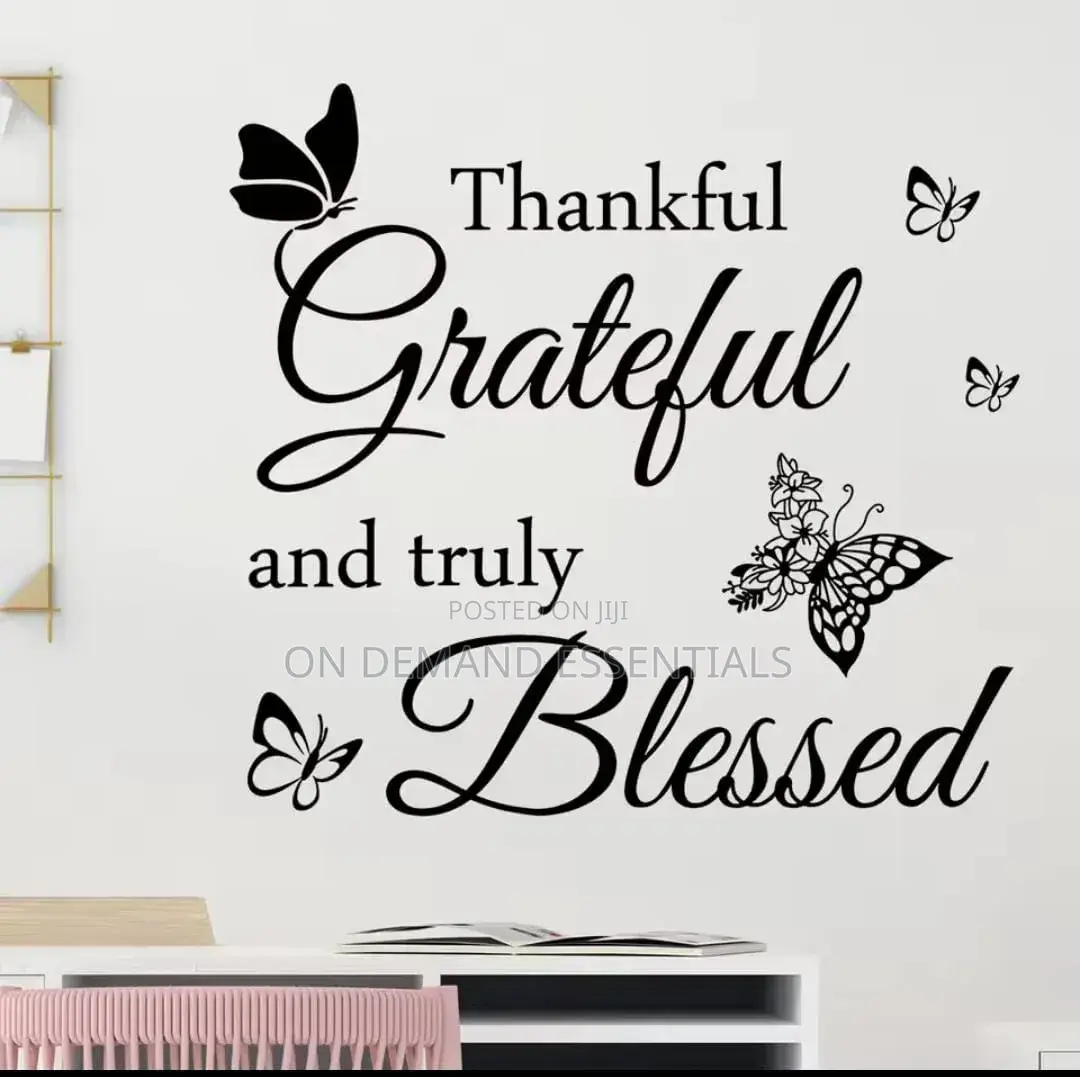Diy Peel Stick Diy Simple Wall Stickers Thankful. Grateful Blessed