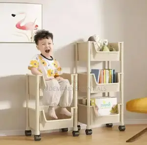 5-Tier Rolling Trolley Storage Organizer, Slim Utility Cart