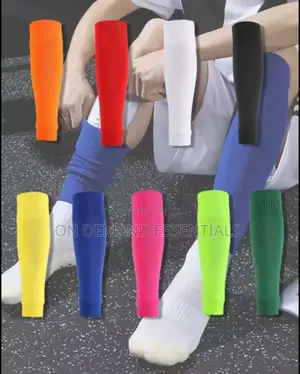 Shin Guards High Elastic Sock Sleeves, Cut Football Socks