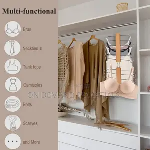 Bra Hangers for Closet Organizer - 2 Pack Wood Bra Organizer