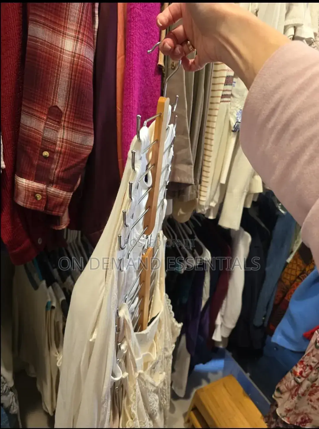 Bra Hangers for Closet Organizer - 2 Pack Wood Bra Organizer