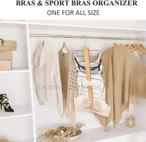 Bra Hangers for Closet Organizer - 2 Pack Wood Bra Organizer