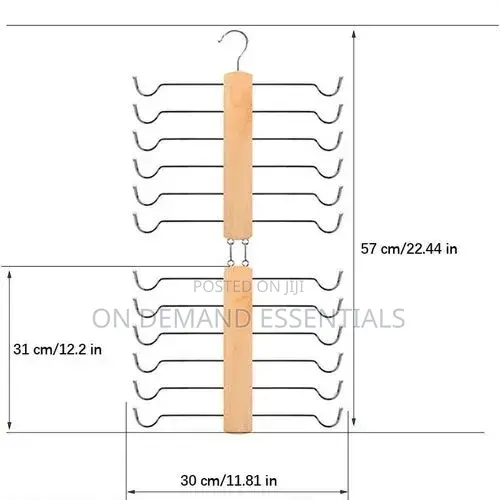 Bra Hangers for Closet Organizer - 2 Pack Wood Bra Organizer
