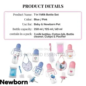 *8pcs Baby Feeding Bottle Newborn Gift Set Designed for Everyday Use