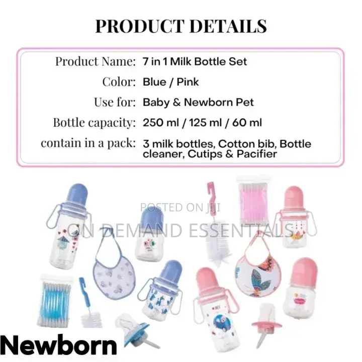 *8pcs Baby Feeding Bottle Newborn Gift Set Designed for Everyday Use
