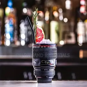 Camera Lens Mug, 450ml Stainless Steel Cup, Travel Magic Mug
